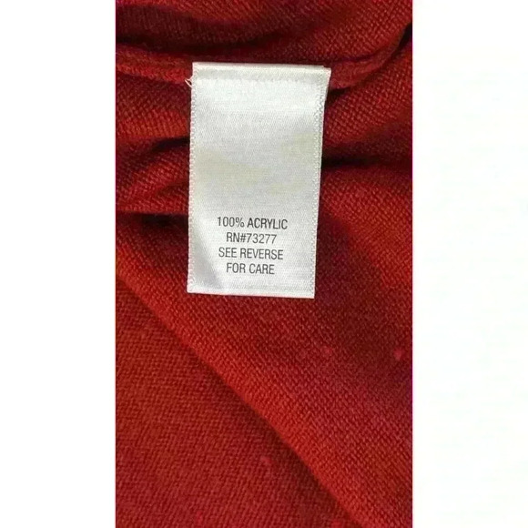 Croft & Barrow Women's Plus Cardigan, Extra Soft, Red, Size 2X, Acrylic - Picture 7 of 7